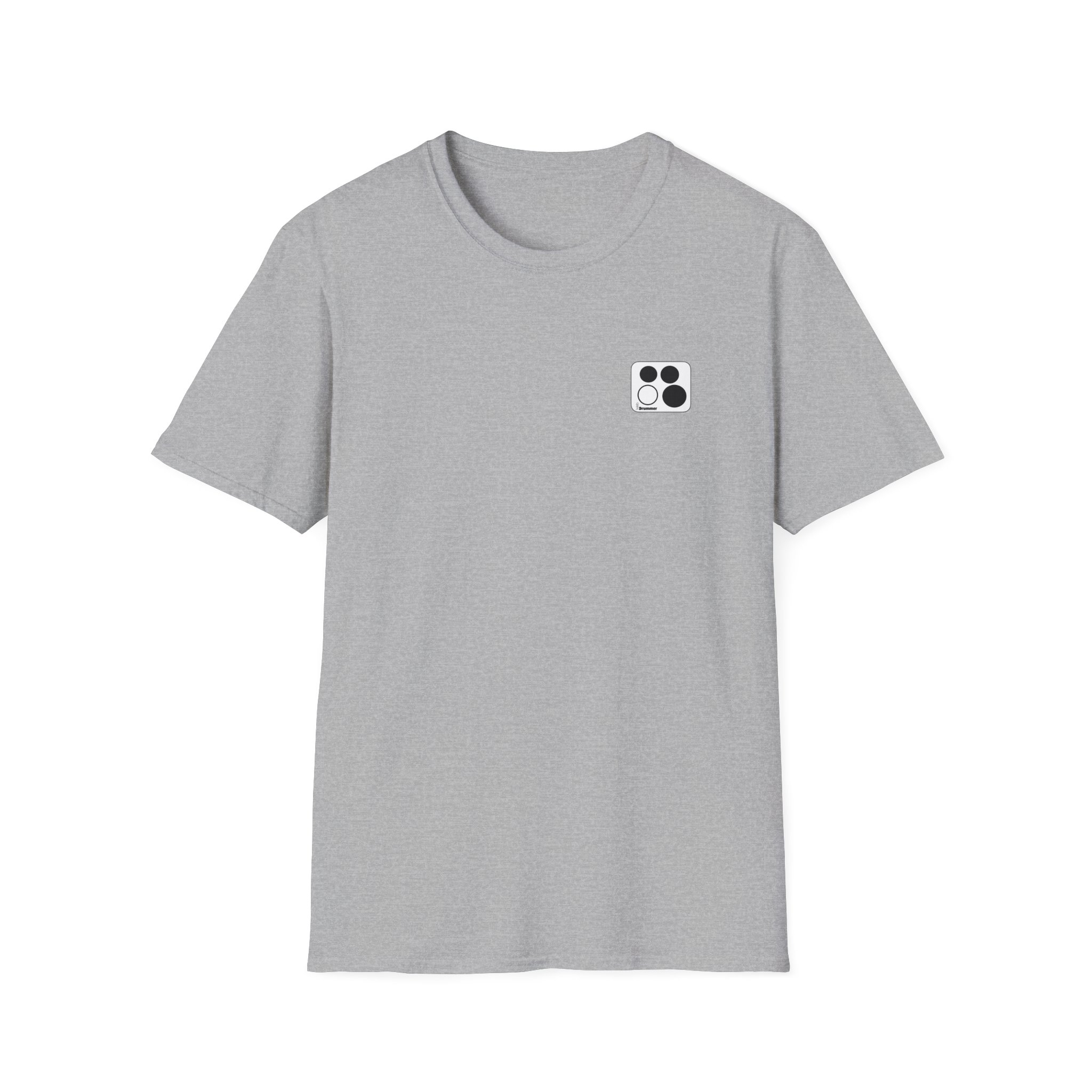 Logo 10,12,16, 14 black ,circled , white background, WebDrummer logo , Unisex Softstyle T-Shirt ( 11 couleurs ) – Image 17