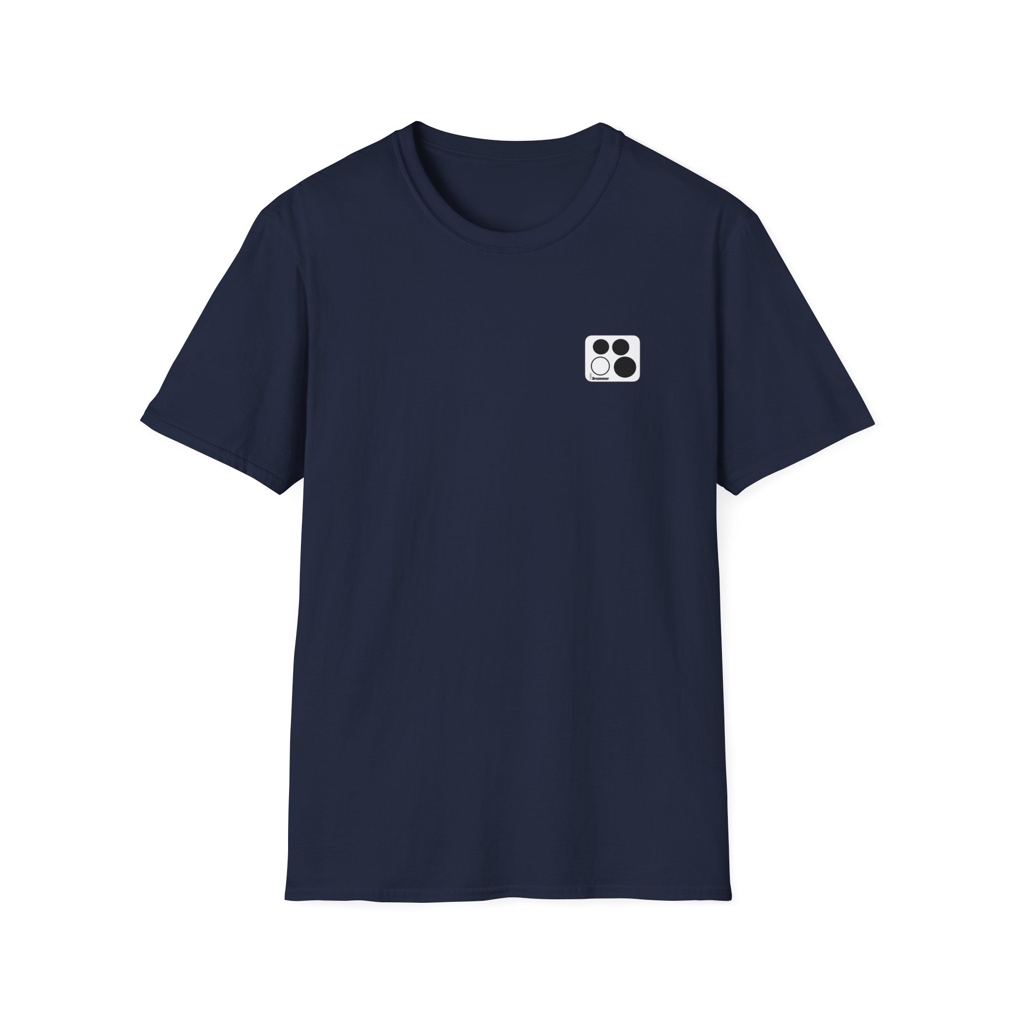 Logo 10,12,16, 14 black ,circled , white background, WebDrummer logo , Unisex Softstyle T-Shirt ( 11 couleurs ) – Image 43