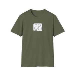 10,12,16, 14 transparent ,circled , white background, WebDrummer logo , Unisex Softstyle T-Shirt ( 11 couleurs )