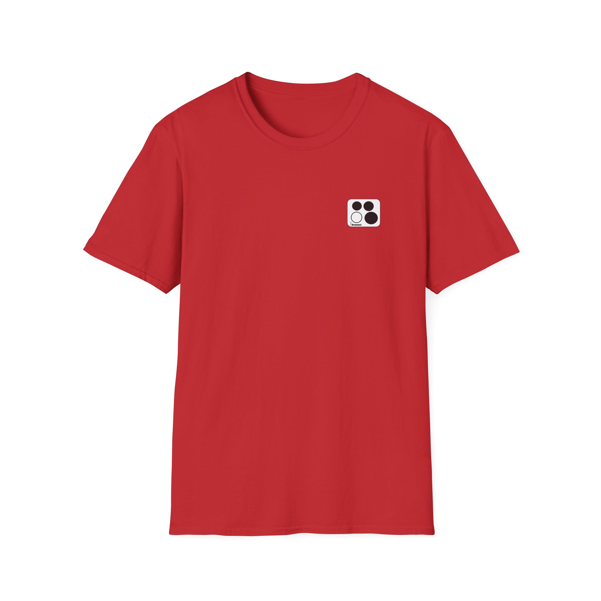 Logo 10,12,16, 14 black ,circled , white background, WebDrummer logo , Unisex Softstyle T-Shirt ( 11 couleurs ) – Image 33