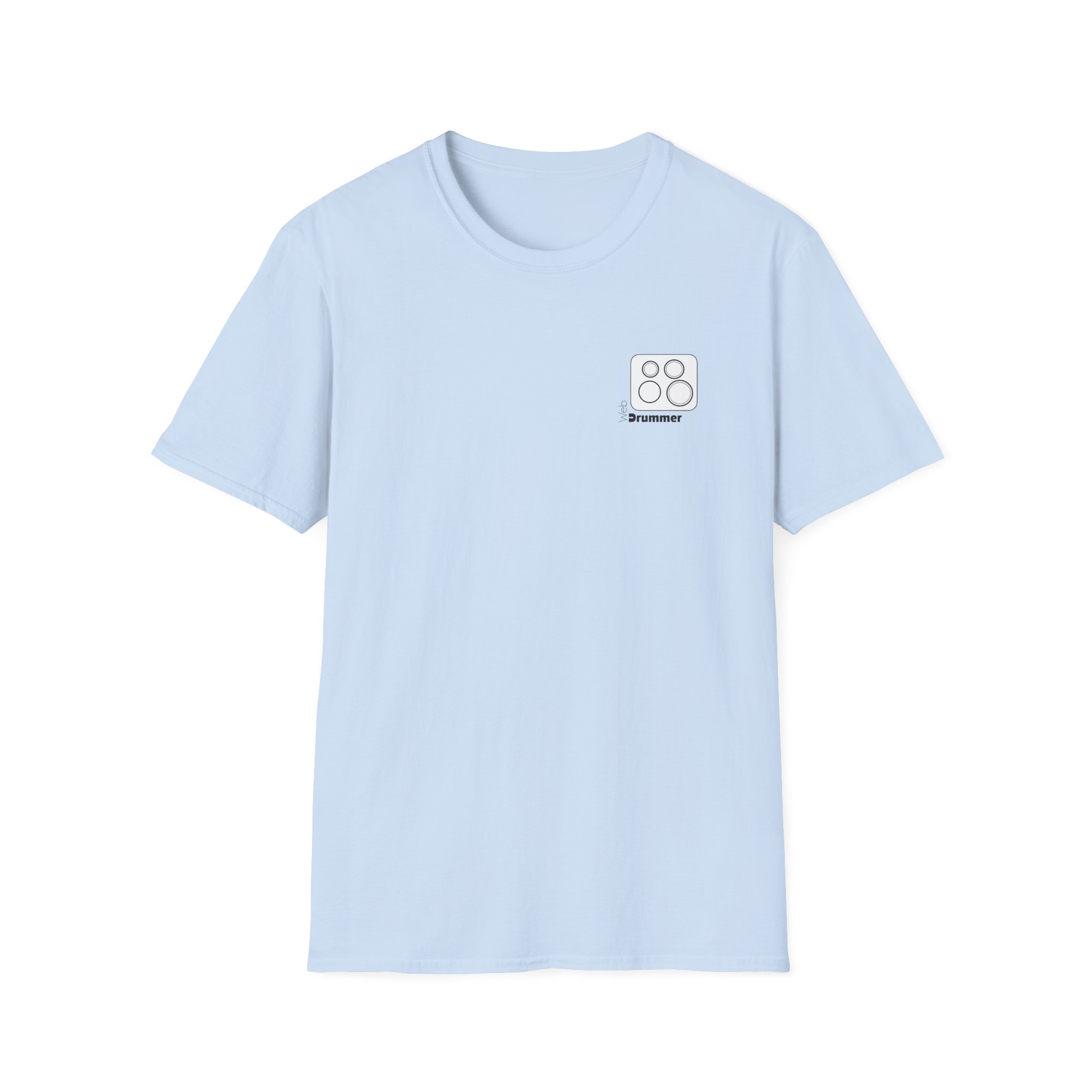 Logo of 10,12,16, 14 white ,circled , WebDrummer logo , Unisex Softstyle T-Shirt ( 7 couleurs ) – Image 5