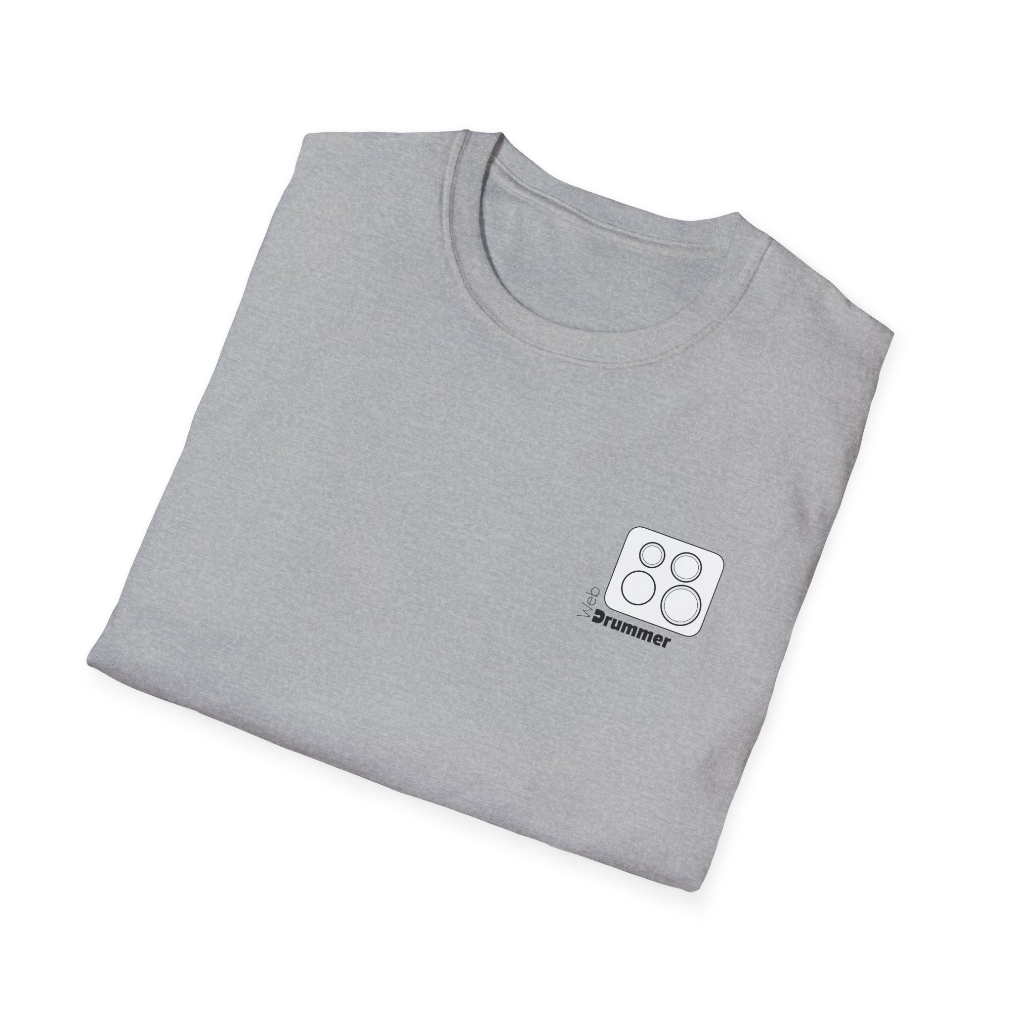 Logo of 10,12,16, 14 white ,circled , WebDrummer logo , Unisex Softstyle T-Shirt ( 7 couleurs ) – Image 4