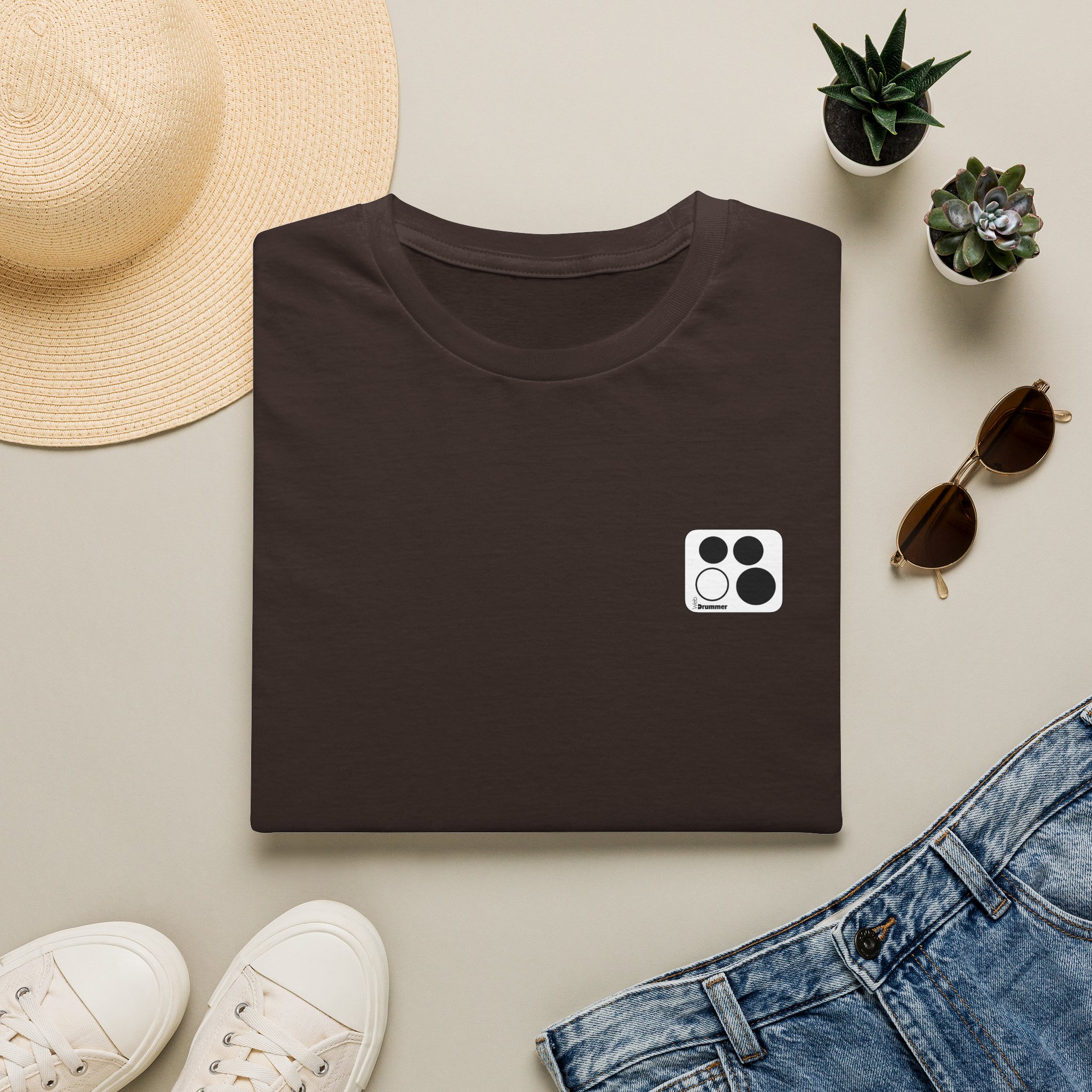 Logo 10,12,16, 14 black ,circled , white background, WebDrummer logo , Unisex Softstyle T-Shirt ( 11 couleurs ) – Image 37