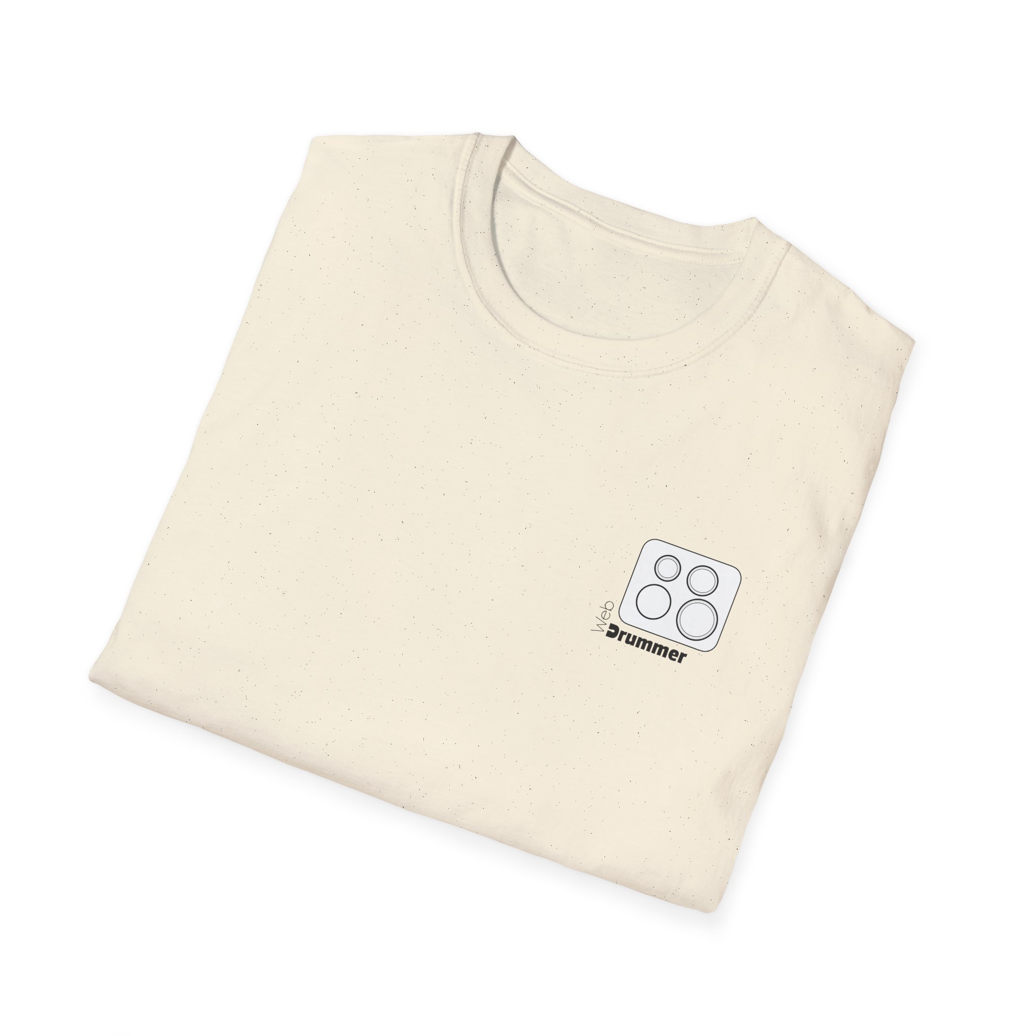 Logo of 10,12,16, 14 white ,circled , WebDrummer logo , Unisex Softstyle T-Shirt ( 7 couleurs ) – Image 16