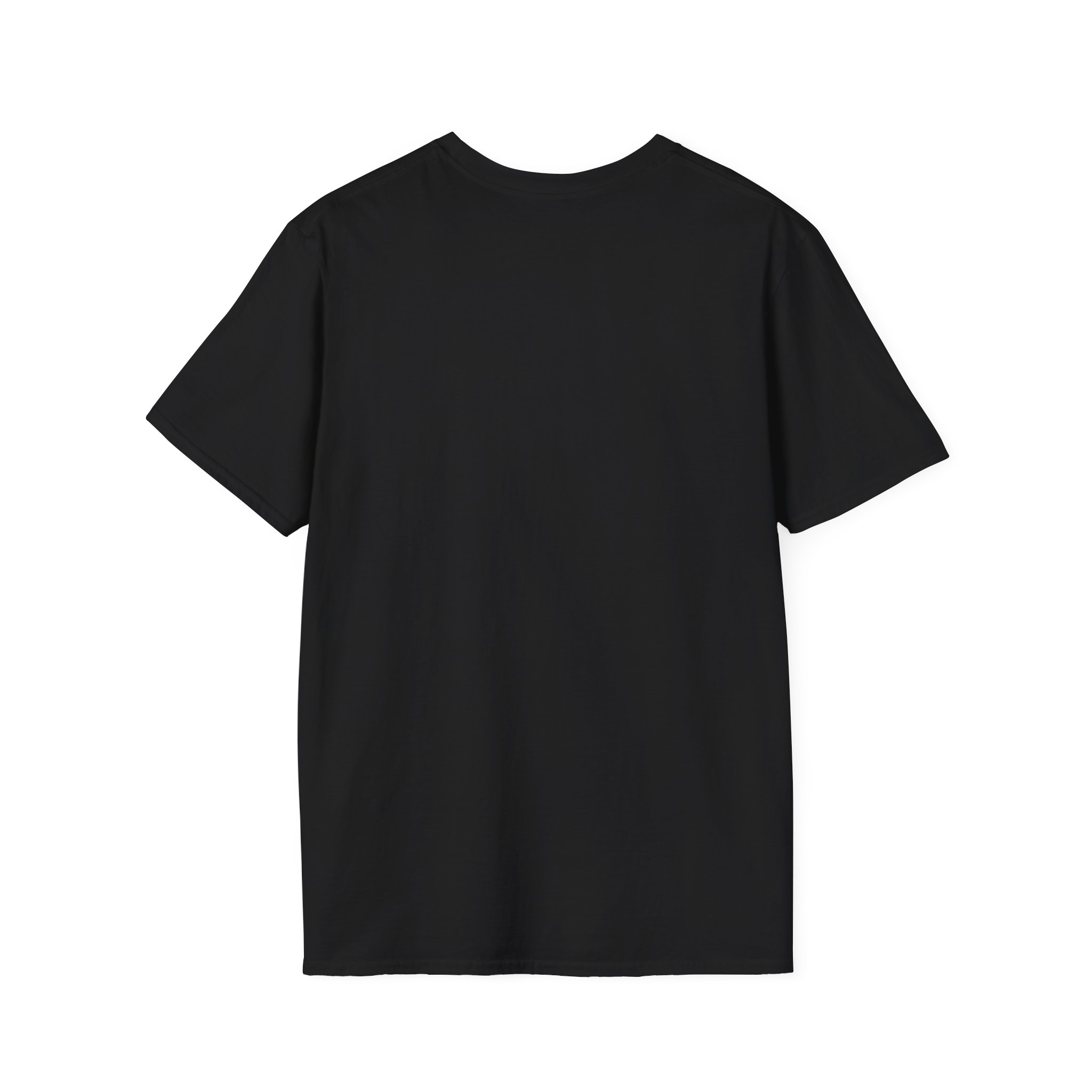 Logo 10,12,16, 14 black ,circled , white background, WebDrummer logo , Unisex Softstyle T-Shirt ( 11 couleurs ) – Image 4