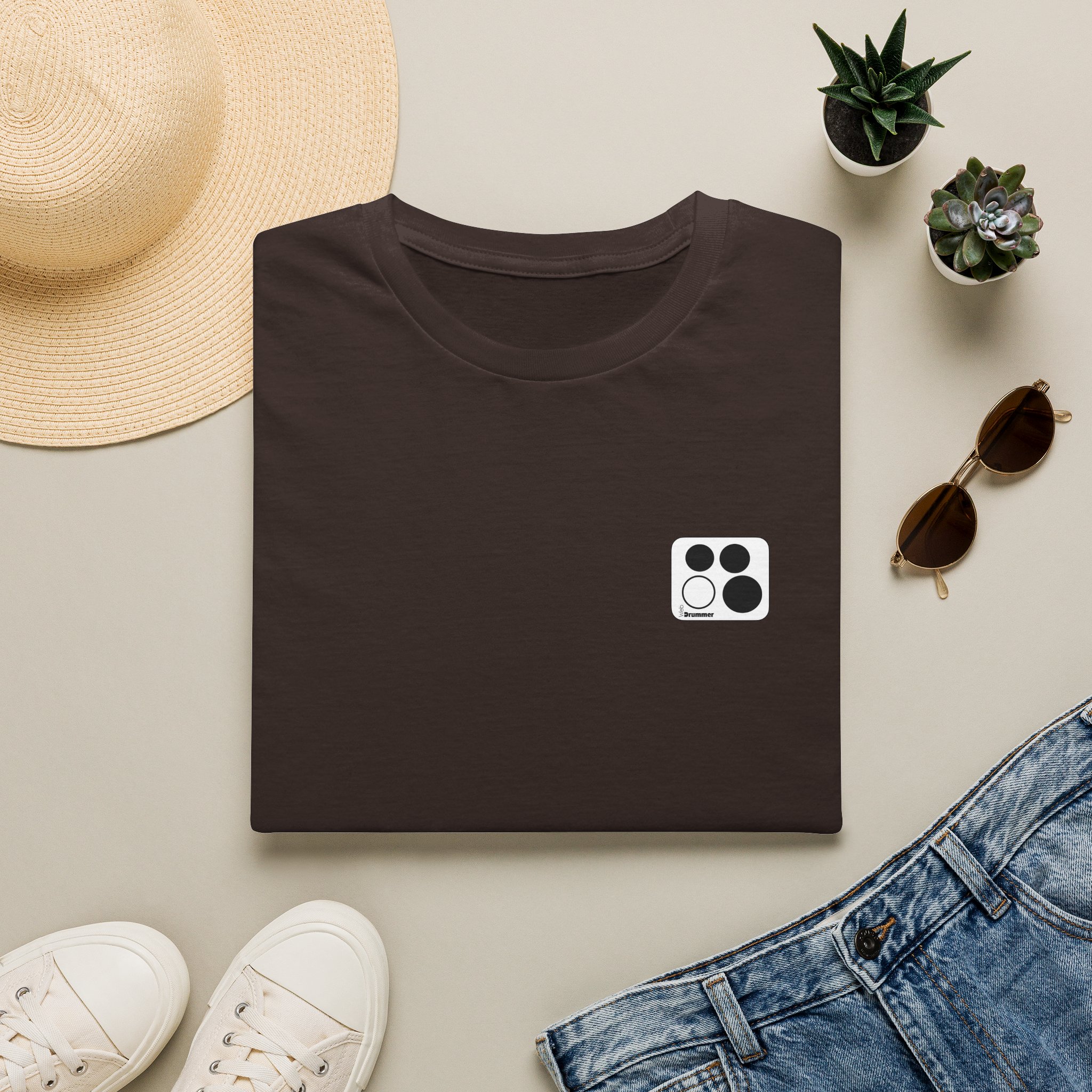 Logo 10,12,16, 14 black ,circled , white background, WebDrummer logo , Unisex Softstyle T-Shirt ( 11 couleurs ) – Image 37