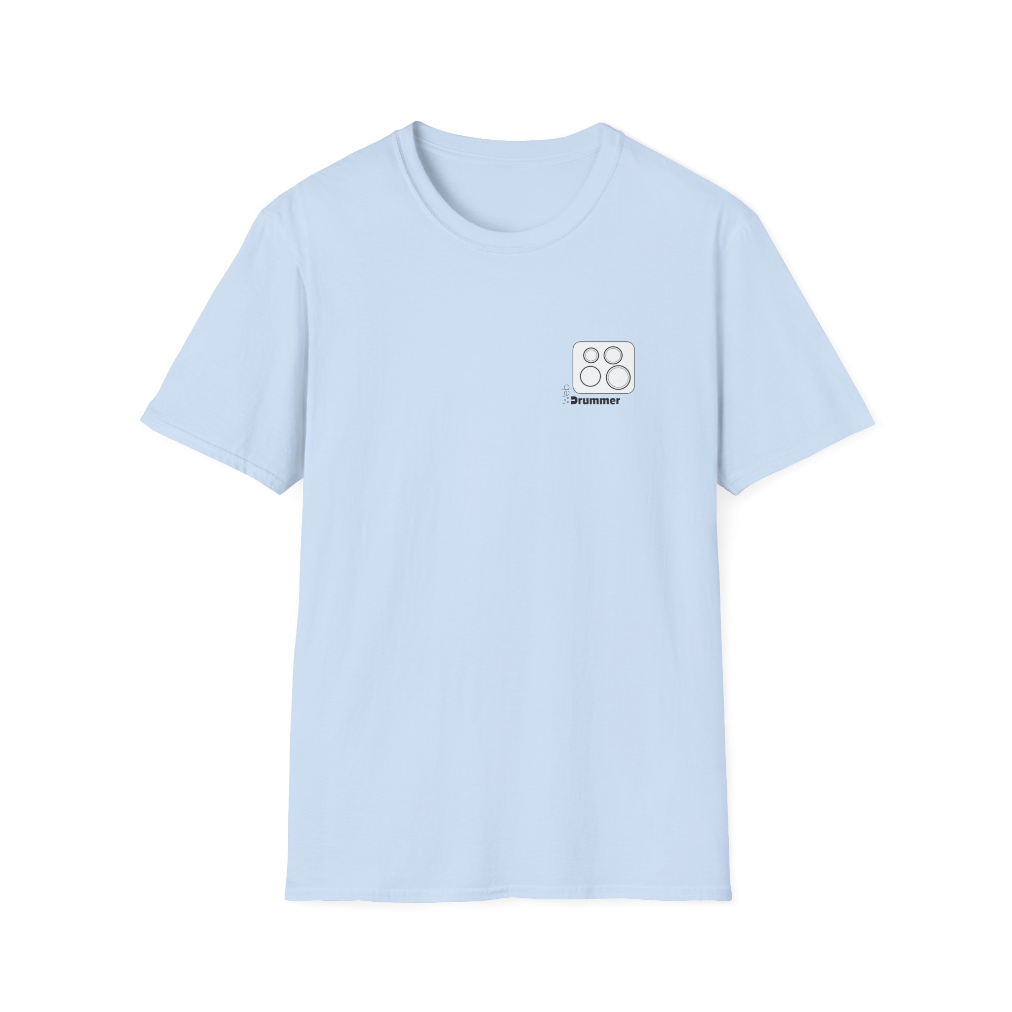Logo of 10,12,16, 14 white ,circled , WebDrummer logo , Unisex Softstyle T-Shirt ( 7 couleurs ) – Image 5
