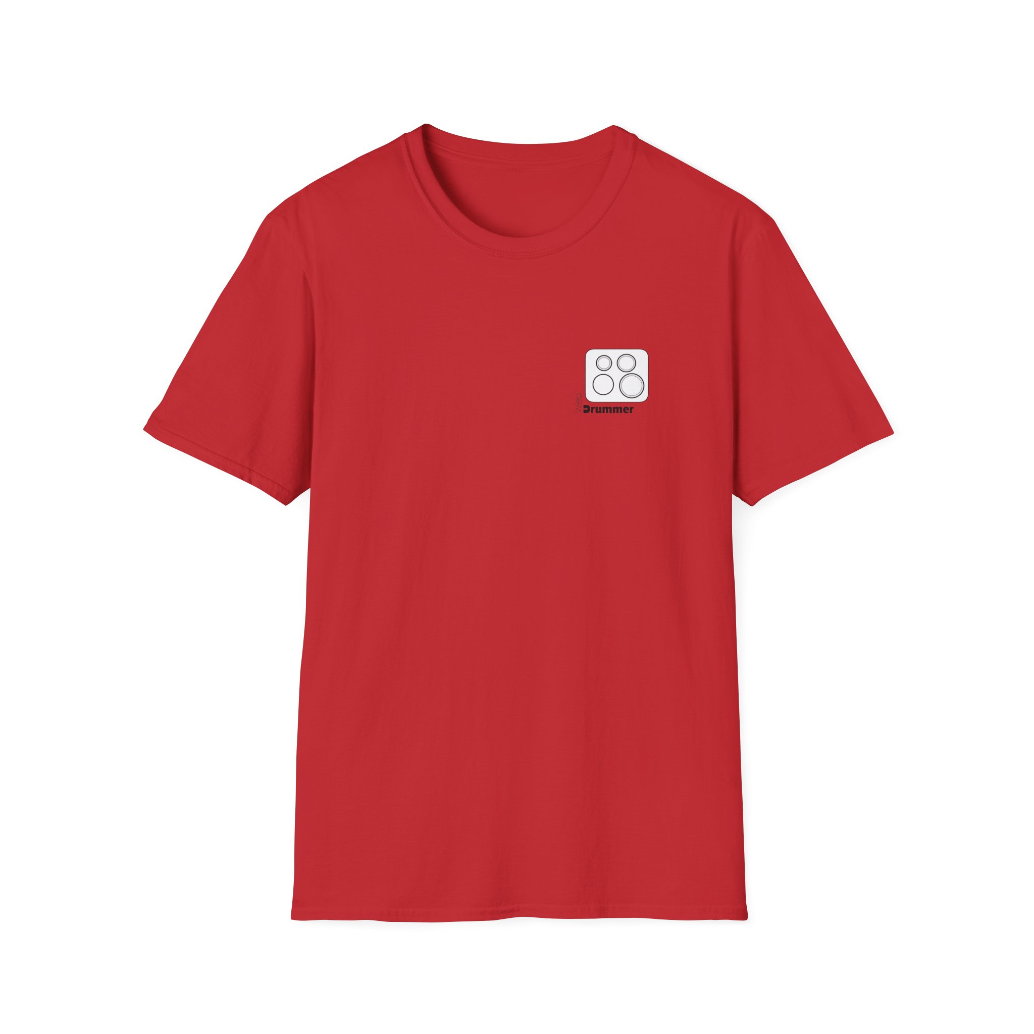 Logo of 10,12,16, 14 white ,circled , WebDrummer logo , Unisex Softstyle T-Shirt ( 7 couleurs ) – Image 25