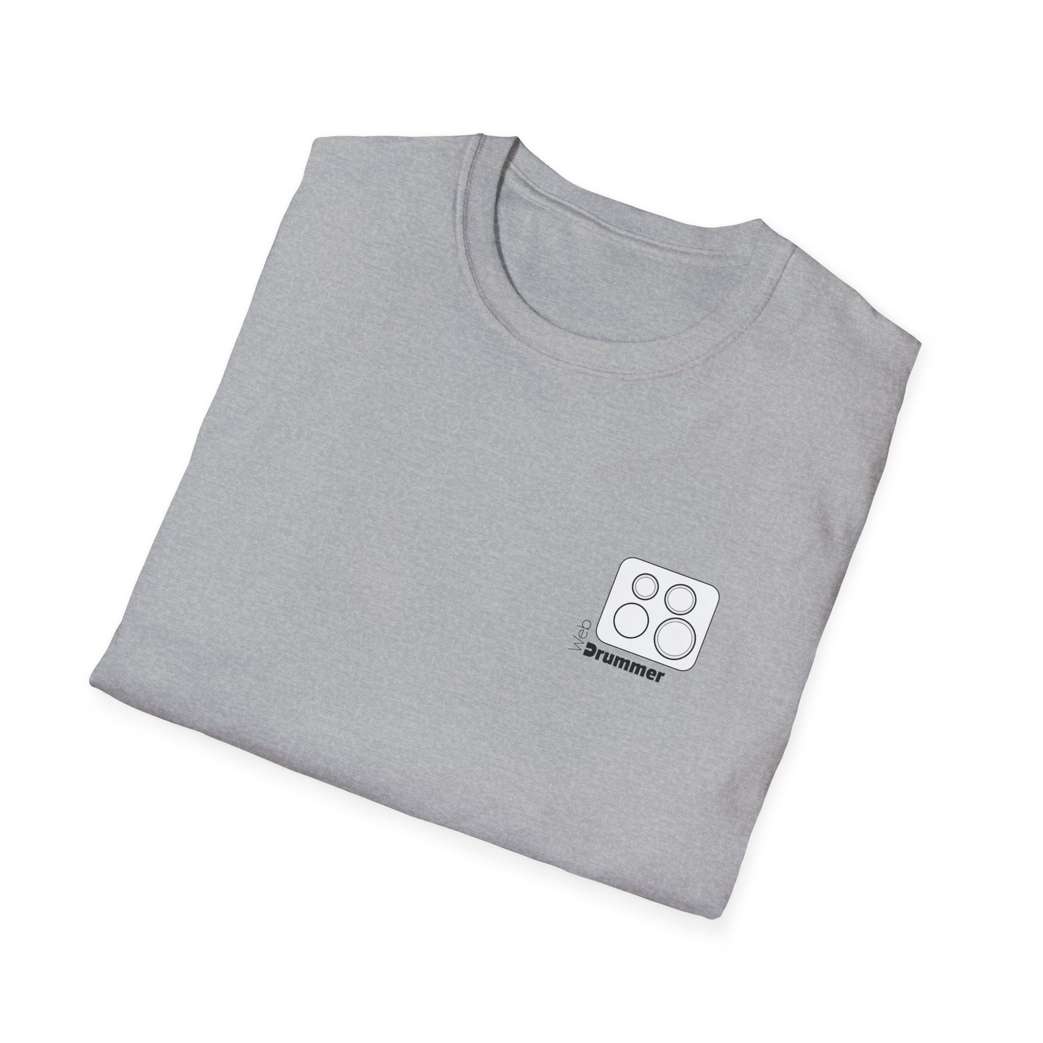 Logo of 10,12,16, 14 white ,circled , WebDrummer logo , Unisex Softstyle T-Shirt ( 7 couleurs ) – Image 4