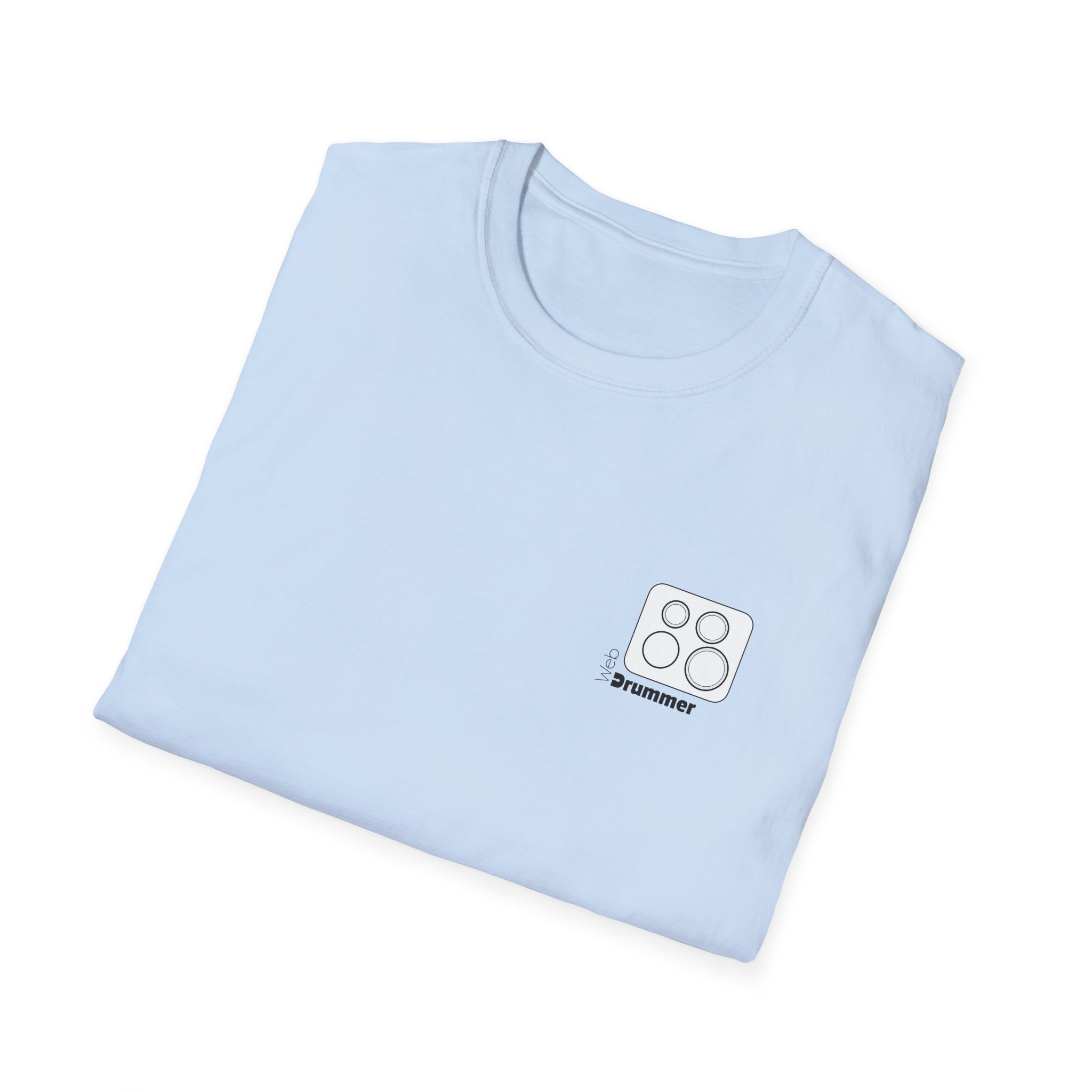 Logo of 10,12,16, 14 white ,circled , WebDrummer logo , Unisex Softstyle T-Shirt ( 7 couleurs ) – Image 8