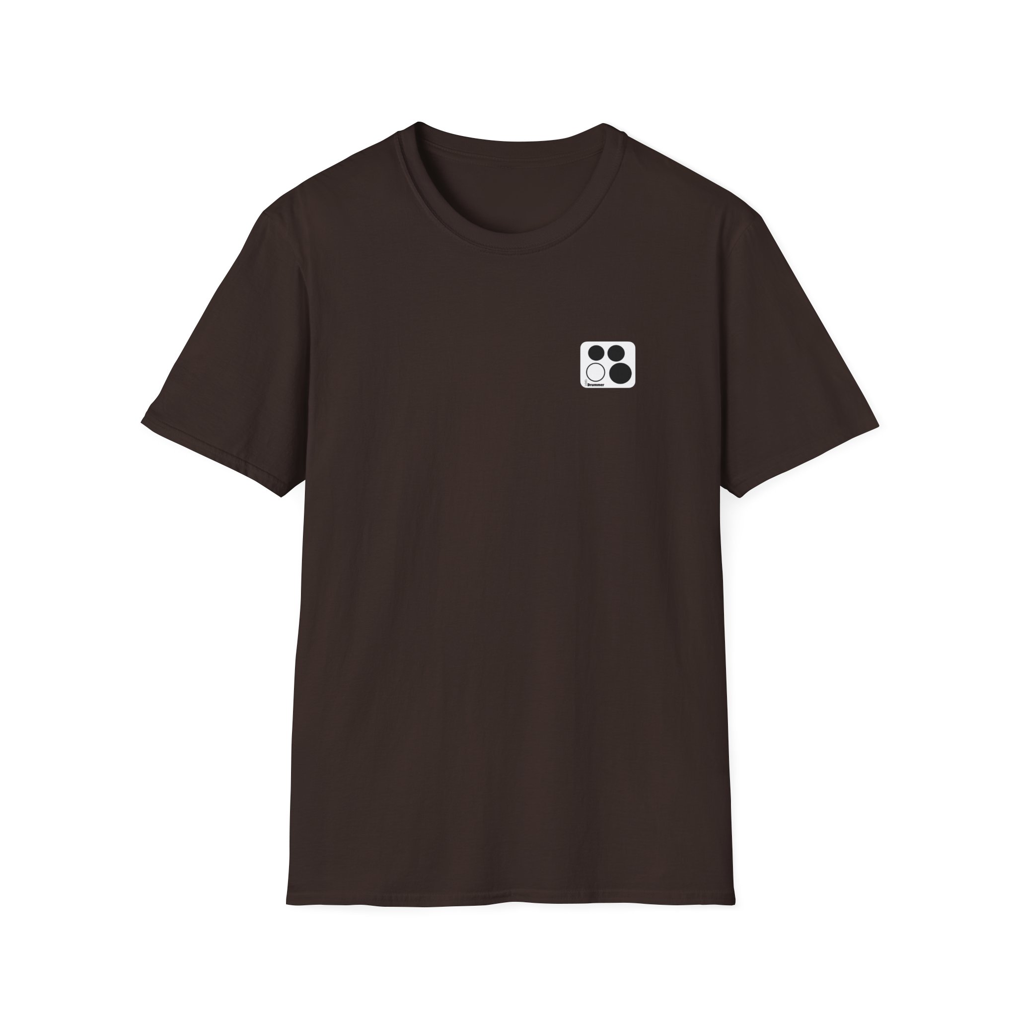 Logo 10,12,16, 14 black ,circled , white background, WebDrummer logo , Unisex Softstyle T-Shirt ( 11 couleurs ) – Image 39