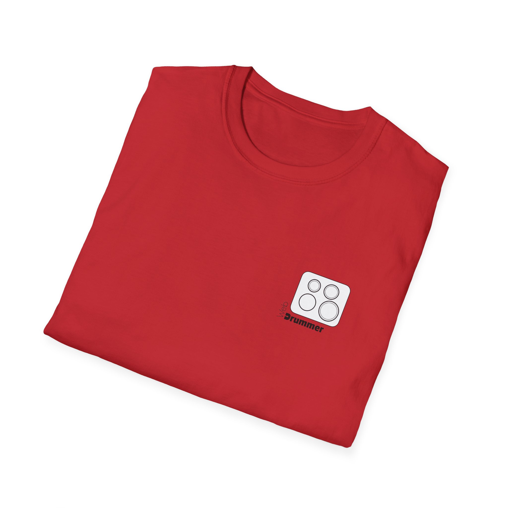 Logo of 10,12,16, 14 white ,circled , WebDrummer logo , Unisex Softstyle T-Shirt ( 7 couleurs ) – Image 28