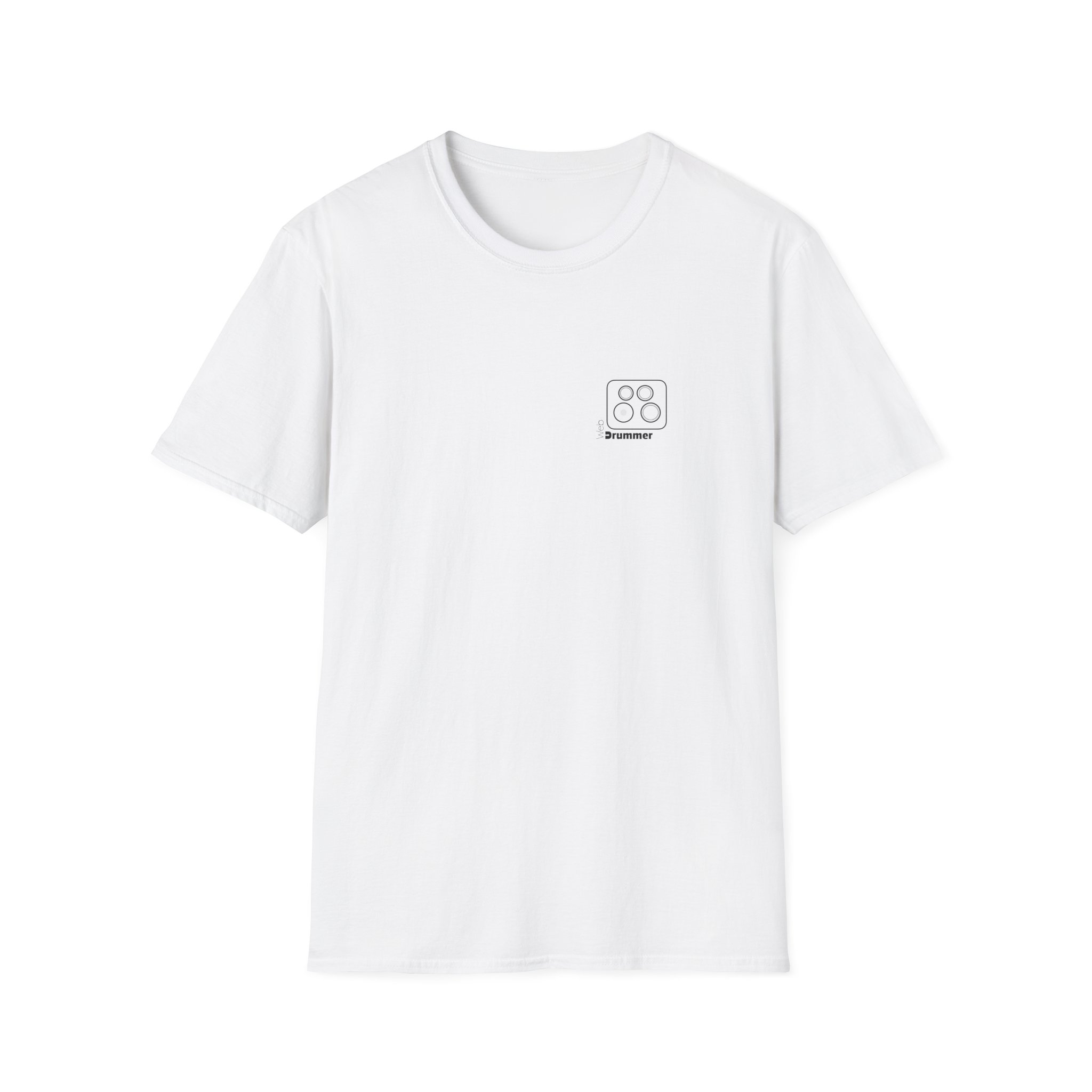Logo 10,12,14,14 doted , WebDrummer logo , Unisex Softstyle T-Shirt ( 7 couleurs ) – Image 9