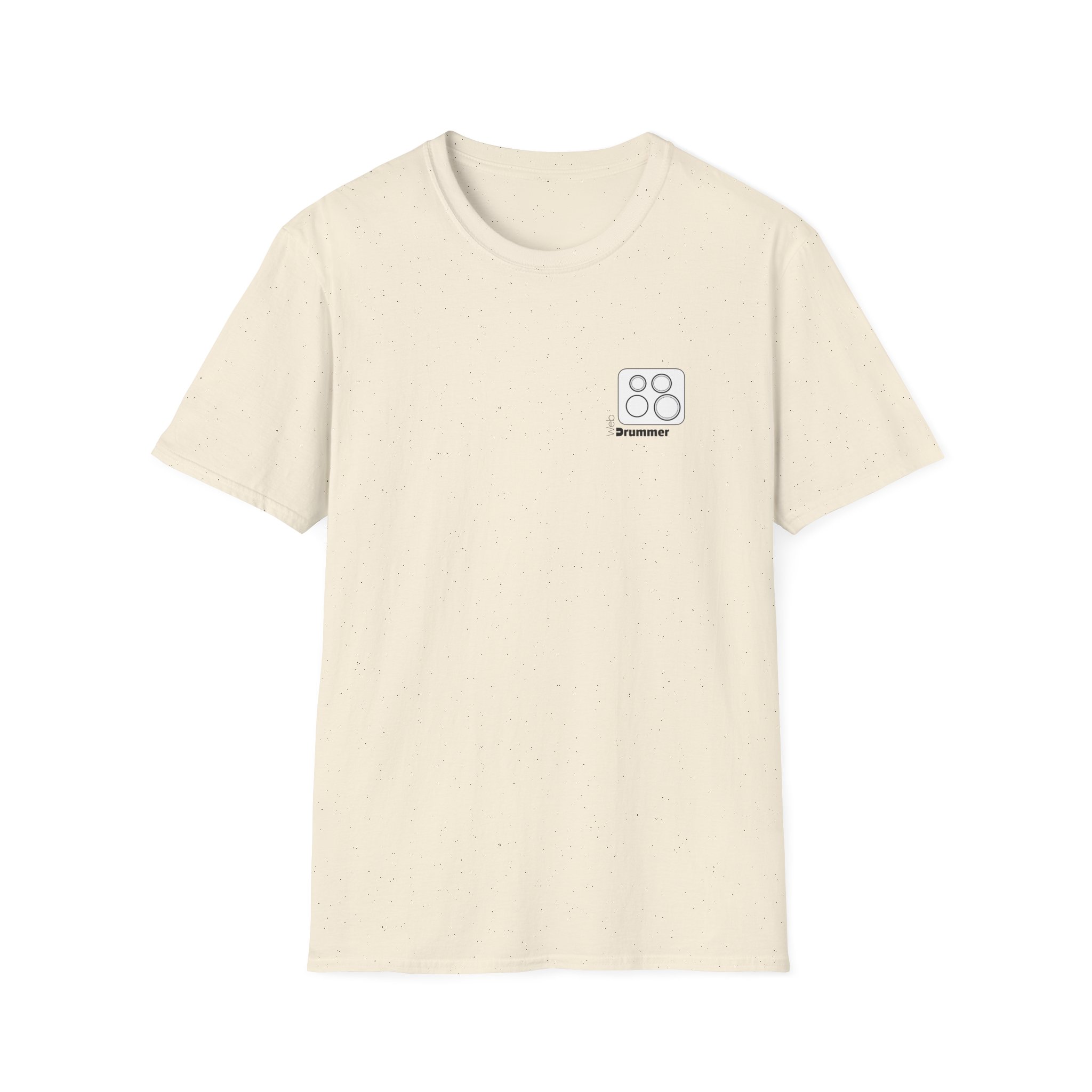 Logo of 10,12,16, 14 white ,circled , WebDrummer logo , Unisex Softstyle T-Shirt ( 7 couleurs ) – Image 13