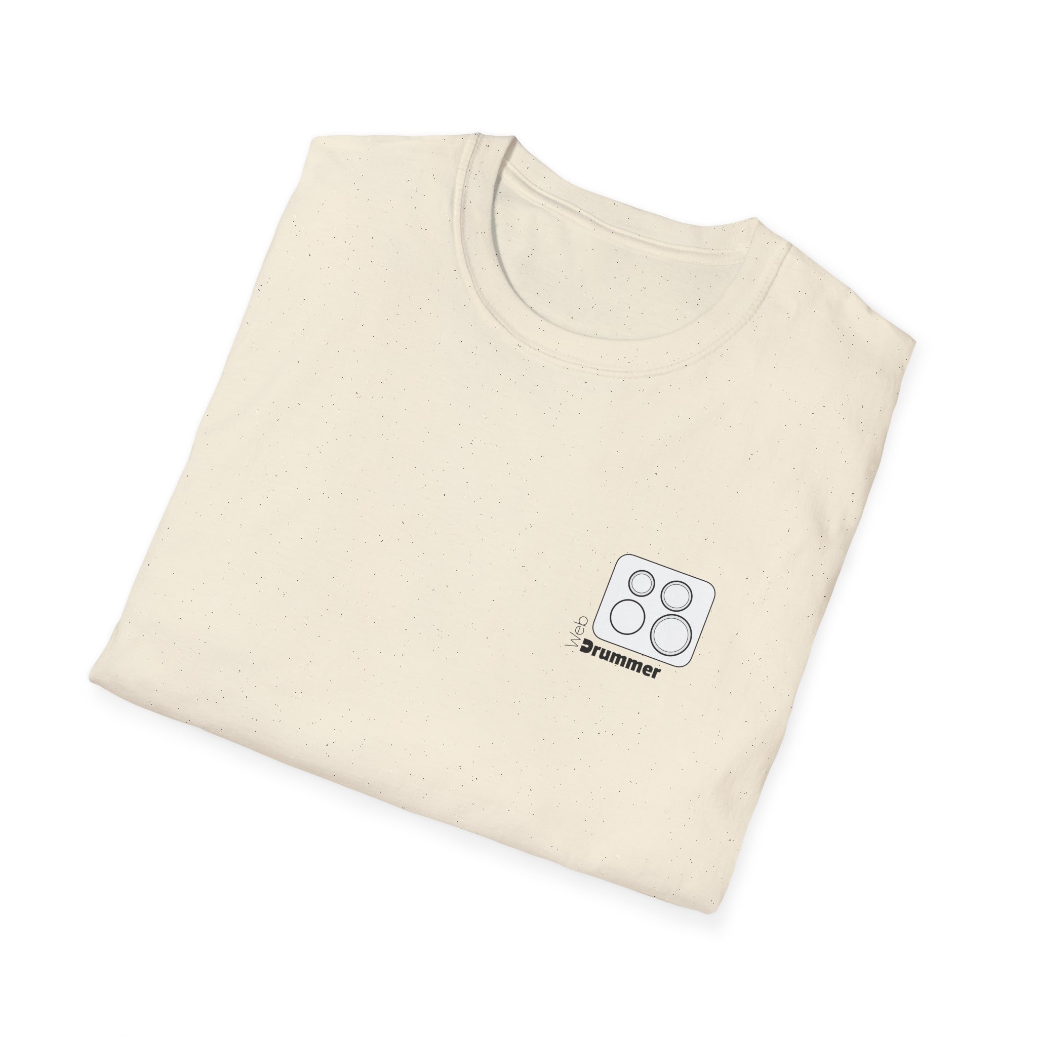 Logo of 10,12,16, 14 white ,circled , WebDrummer logo , Unisex Softstyle T-Shirt ( 7 couleurs ) – Image 16