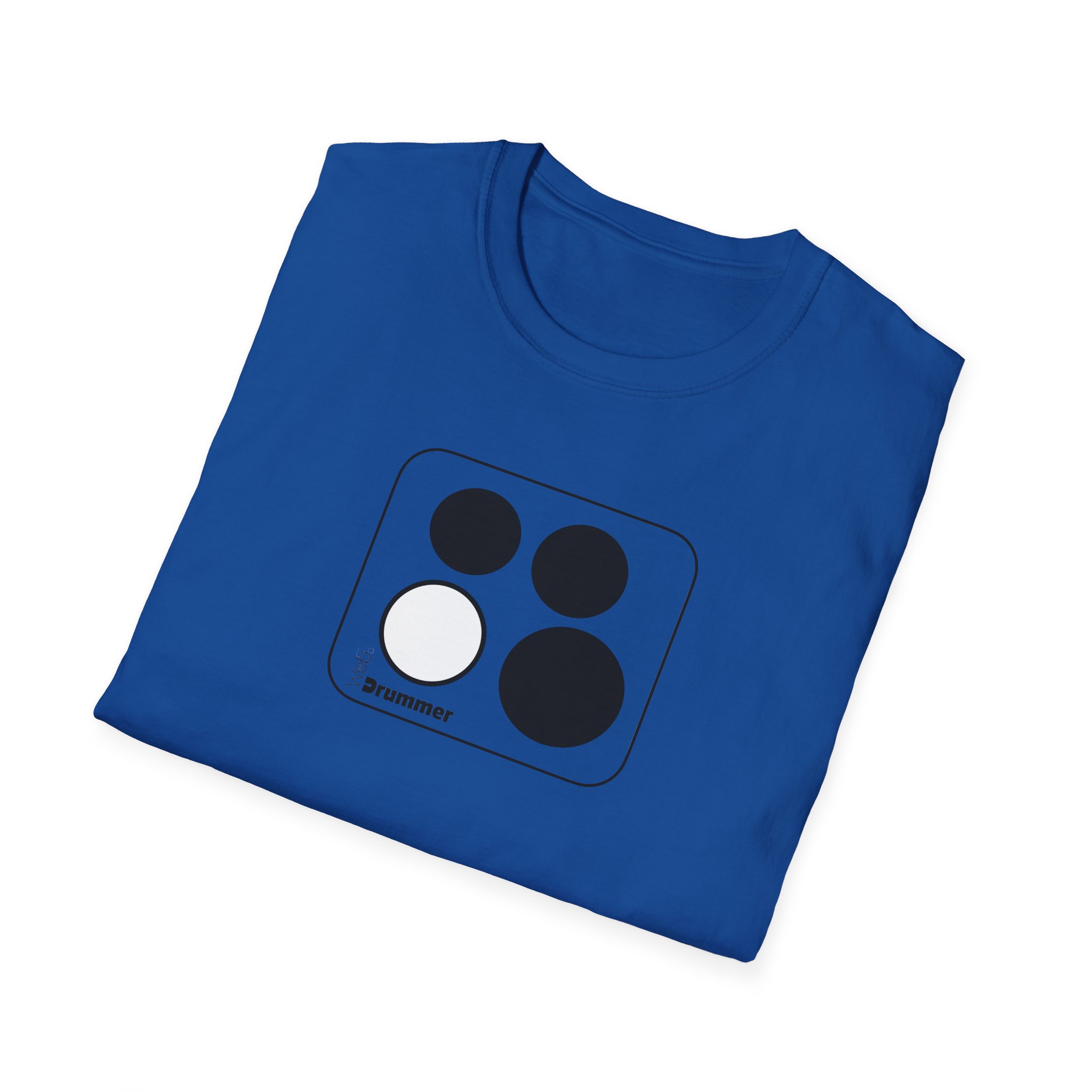 10,12,16, 14 white , circled, WebDrummer logo, Unisex Softstyle T-Shirt ( 8 couleurs ) – Image 28