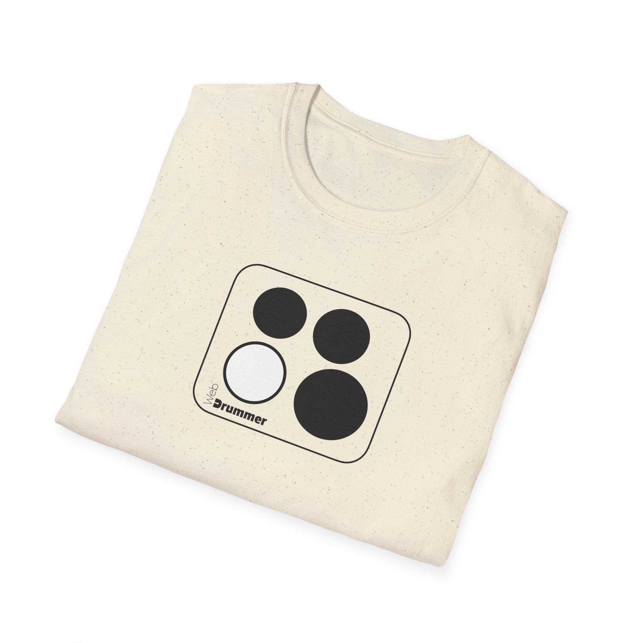 10,12,16, 14 white , circled, WebDrummer logo, Unisex Softstyle T-Shirt ( 8 couleurs ) – Image 20