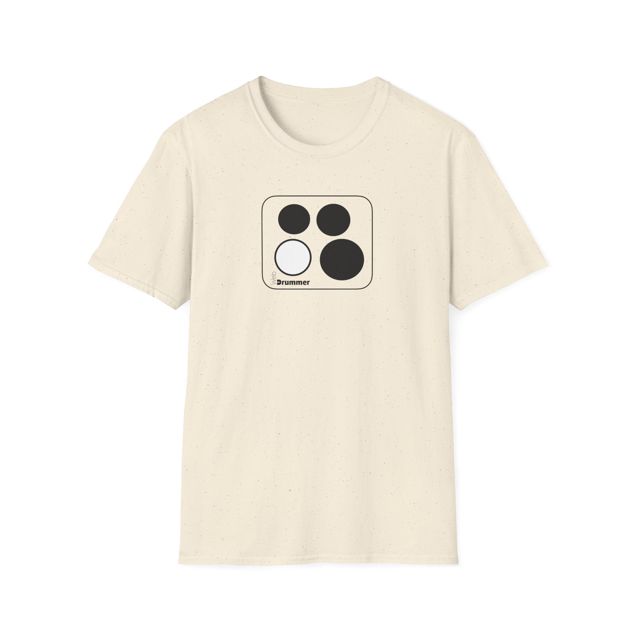 10,12,16, 14 white , circled, WebDrummer logo, Unisex Softstyle T-Shirt ( 8 couleurs ) – Image 17
