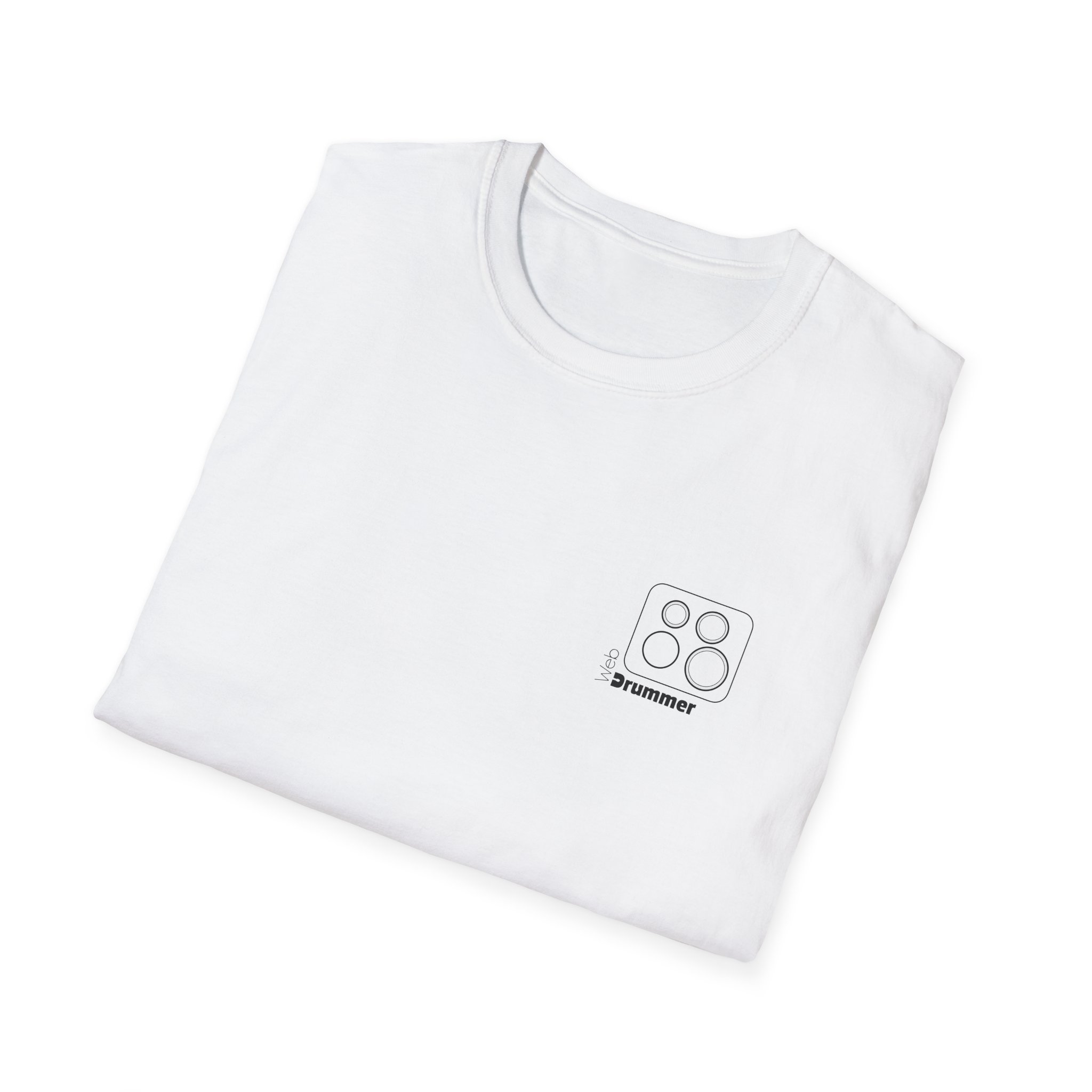 Logo of 10,12,16, 14 white ,circled , WebDrummer logo , Unisex Softstyle T-Shirt ( 7 couleurs ) – Image 12
