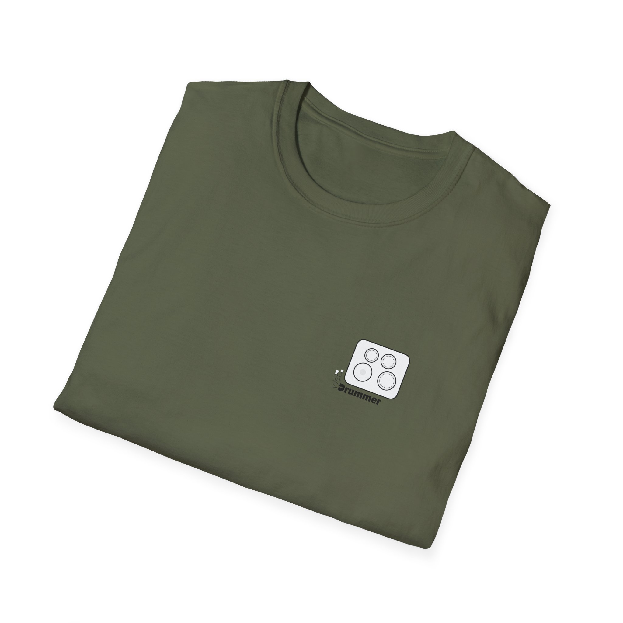 Logo 10,12,14,14 doted , WebDrummer logo , Unisex Softstyle T-Shirt ( 7 couleurs ) – Image 4