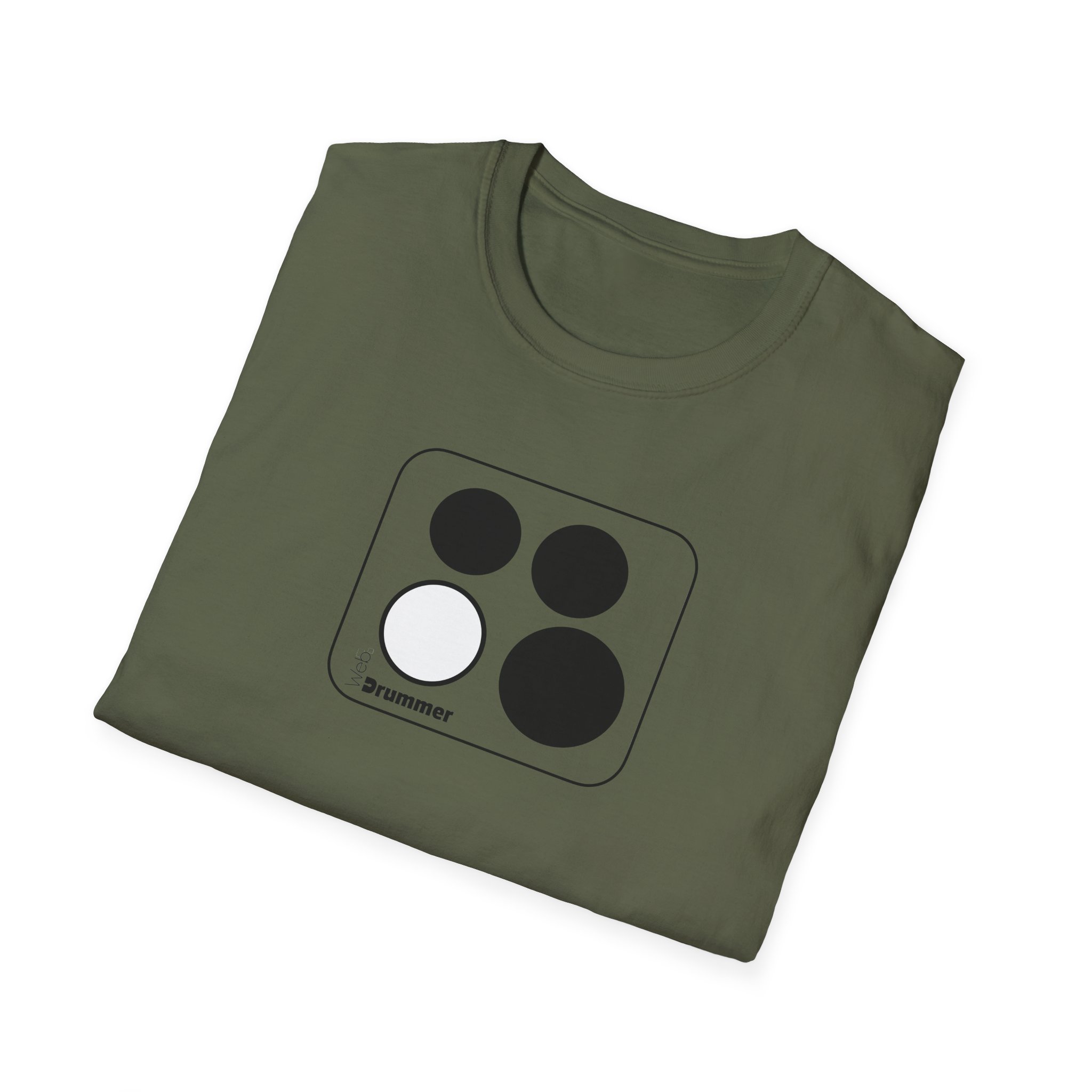 10,12,16, 14 white , circled, WebDrummer logo, Unisex Softstyle T-Shirt ( 8 couleurs ) – Image 24